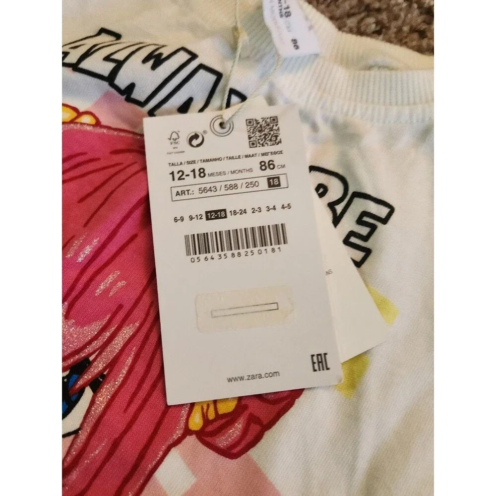 Zara girls t shirt size 12-18m